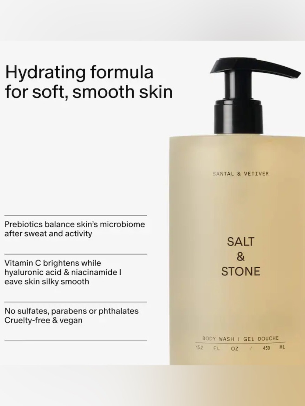 NEW Salt & Stone Santal & Vetiver Body Wash - Picture 3 of 6